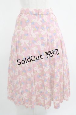 画像1: Jane Marple Dans Le Salon / Granny's ribbonのゴアードスカート  ピンク H-25-04-04-023-JM-SK-KB-ZH