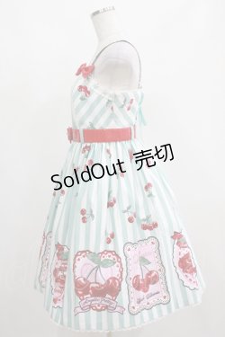 画像2: Angelic Pretty / Cherry Stampジャンパースカート Free ミント H-25-04-05-003-AP-OP-NS-ZH