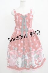 Angelic Pretty / Lovely Poodle SpecialジャンパースカートSet Free レッド H-25-04-05-025-AP-OP-NS-ZH