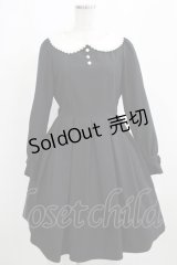 Innocent World / 丸衿プレーンワンピース M ブラック H-25-04-05-004-IW-OP-NS-ZH