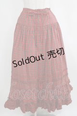 PINK HOUSE / タータンチェックスカート Free レッド H-25-04-05-031-LO-SK-NS-ZH