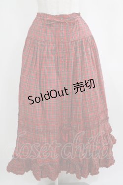 画像1: PINK HOUSE / タータンチェックスカート Free レッド H-25-04-05-031-LO-SK-NS-ZH
