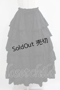 PINK HOUSE / ローンティアードスカート Free ブラック H-25-04-05-032-LO-SK-NS-ZH