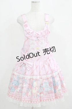 画像1: Angelic Pretty / MELODY TOYSサロペット(2022) Free ピンク H-25-04-05-040-AP-OP-NS-ZH