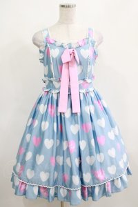 Angelic Pretty / Dolly Heart Specialジャンパースカート Free サックス H-25-04-05-005-AP-OP-NS-ZH