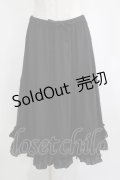 axes femme kawaii / ミディフリルペチスカート M ブラック H-25-04-05-043-AX-SK-NS-ZH