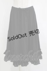 axes femme kawaii / ミディフリルペチスカート M ブラック H-25-04-05-043-AX-SK-NS-ZH