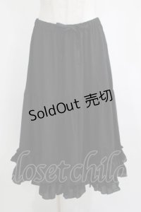 axes femme kawaii / ミディフリルペチスカート M ブラック H-25-04-05-043-AX-SK-NS-ZH