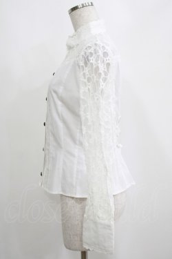 画像2: Innocent World / フラワーレーススタンドカラーブラウス M オフ H-25-04-05-046-IW-BL-NS-ZH