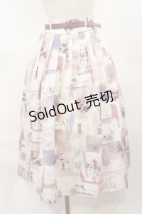 an another angelus / ペインティングアート柄タックスカート Free MAUVE H-25-04-05-1007-CA-SK-NS-ZH