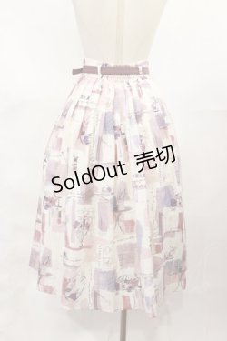 画像2: an another angelus / ペインティングアート柄タックスカート Free MAUVE H-25-04-05-1007-CA-SK-NS-ZH