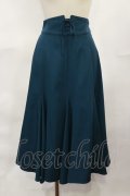 F&A / フロントレースアップミドル丈ナローフレアースカート Free BLUE GREEN H-25-04-05-1009-LO-SK-NS-ZH