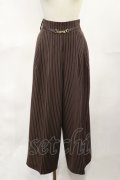 F&A / ビットベルト付きレジメストライプパンツ 1 BROWN×WH H-25-04-05-1015-LO-PA-NS-ZH