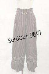 F&A / ビットベルト付きレジメストライプパンツ 1 BROWN×WH H-25-04-05-1015-LO-PA-NS-ZH
