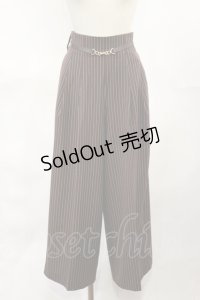 F&A / ビットベルト付きレジメストライプパンツ 1 BROWN×WH H-25-04-05-1015-LO-PA-NS-ZH