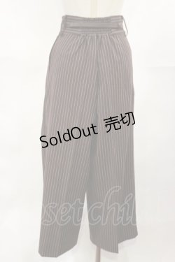 画像2: F&A / ビットベルト付きレジメストライプパンツ 1 BROWN×WH H-25-04-05-1015-LO-PA-NS-ZH
