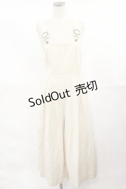 画像1: Fi.n.t / バックレースアップサロペット Free IVORY H-25-04-05-1017-CA-OP-NS-ZH