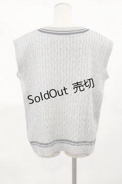 画像2: Fi.n.t / ライン使いケーブルニットベスト Free GRAY H-25-04-05-1018-CA-TO-NS-ZH