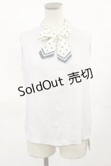 an another angelus / ドットスカーフ付きノースリーブブラウス Free L/GRAY H-25-04-05-1019-CA-BL-NS-ZH