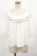 an another angelus / ローズ刺繍オフショルブラウス Free OFFWHITE H-25-04-05-1022-CA-BL-NS-ZH