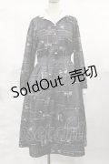 axes femme / nouvelle柄ワンピース M ブラック H-25-04-05-1003-AX-OP-NS-ZH