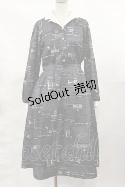 画像1: axes femme / nouvelle柄ワンピース M ブラック H-25-04-05-1003-AX-OP-NS-ZH
