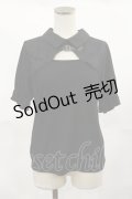 axes femme / ベルト付リブトップス Free ブラック H-25-04-05-1025-AX-TO-NS-ZH