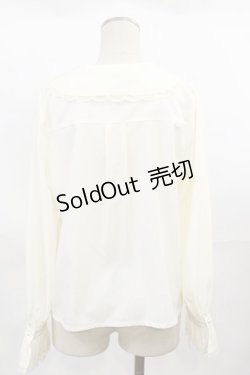 画像2: axes femme POETIQUE / フェイバリットカラーブラウス M アイボリー/グリーン H-25-04-05-1026-AX-BL-NS-ZH