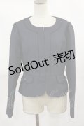 axes femme / パイピングツイードジャケット L ネイビー H-25-04-05-1027-AX-JA-NS-ZH