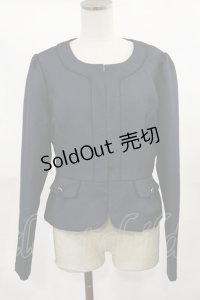 axes femme / パイピングツイードジャケット L ネイビー H-25-04-05-1027-AX-JA-NS-ZH