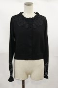 m petit by misako / AM バラレースニットカーディガン M ブラック H-25-04-05-1029-LO-TO-NS-ZH