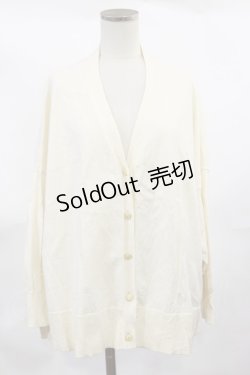 画像1: an another angelus / ローズ釦ポンチョ風ニットカーディガン Free IVORY H-25-04-05-1032-CA-TO-NS-ZH