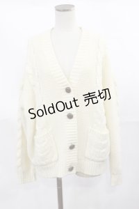 F&A / ポケット付きケーブルニットカーディガン Free IVORY H-25-04-05-1034-LO-TO-NS-ZH