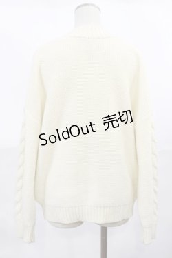 画像2: F&A / ポケット付きケーブルニットカーディガン Free IVORY H-25-04-05-1034-LO-TO-NS-ZH