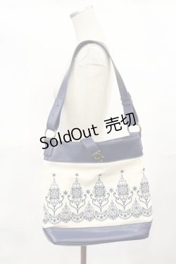 画像1: axes femme / キャンバス刺繍バッグ Free ネイビー H-25-04-05-1036-AX-BG-NS-ZH