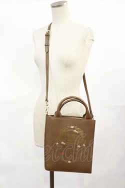 画像1: Maison de FLEUR / Disney 女王/ブック型ショルダーバッグ  ブラウン H-25-04-05-1037-LO-BG-NS-ZH