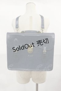 Fi.n.t / 変型フラップサッチェルバッグ  NAVY H-25-04-05-1039-CA-BG-NS-ZH