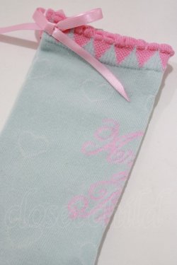 画像2: Angelic Pretty / ハートピコットリボンクルー丈ソックス  サックス H-25-04-05-064-AP-ZA-NS-ZH