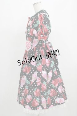 画像2: Angelic Pretty / Fresh Strawberry Dinerワンピース Free ブラック H-25-04-05-007-AP-OP-NS-ZH