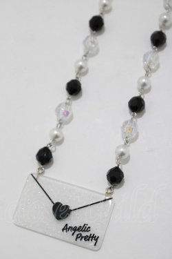 画像1: Angelic Pretty / Lovely Love Letterネックレス  ブラック H-25-04-05-071-AP-AC-NS-ZH