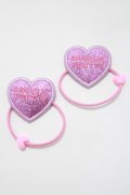 Angelic Pretty / グリッターHeartヘアポニーSet  ピンク H-25-04-05-075-AP-AC-NS-ZH