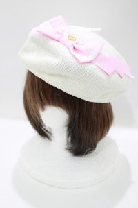 Angelic Pretty / Cuteストライプリボンサマーベレー  シロ H-25-04-05-082-AP-AC-NS-ZH
