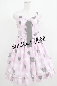Angelic Pretty / Dolly Heartジャンパースカート Free ピンク H-25-04-05-008-AP-OP-NS-ZH