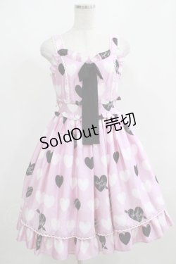 画像1: Angelic Pretty / Dolly Heartジャンパースカート Free ピンク H-25-04-05-008-AP-OP-NS-ZH
