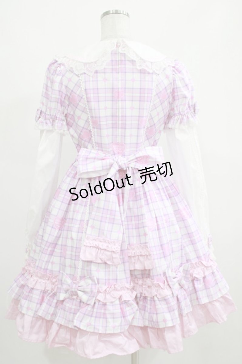 画像3: Angelic Pretty / Sprinkle Heart Tartanワンピース Free シロ H-25-04-05-002-AP-OP-NS-ZH (3)