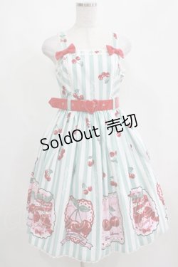画像1: Angelic Pretty / Cherry Stampジャンパースカート Free ミント H-25-04-05-003-AP-OP-NS-ZH
