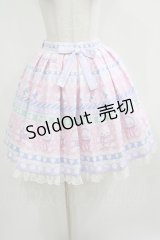 Angelic Pretty / Fancy Borderスカート Free ピンク H-25-04-05-024-AP-SK-NS-ZH