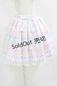 Angelic Pretty / Fancy Borderスカート Free ピンク H-25-04-05-024-AP-SK-NS-ZH