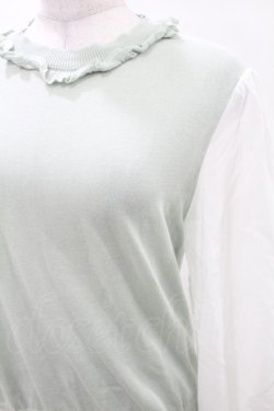 画像3: Jane Marple / シアースリーブプルオーバー  ミント×オフ H-25-04-06-034-JM-TO-KB-ZH