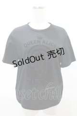 Jane Marple / Queen Aliceティーシャツ R ブラック H-25-04-06-036-JM-TO-KB-ZH